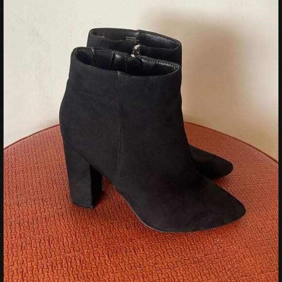 Shoes - Faux Suede Little Black Boots